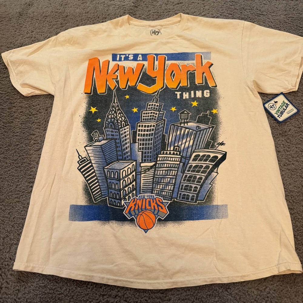 '47 Brand New York Knicks It's A New York Thing T Shirt NWT Mens M Vintage Tubul